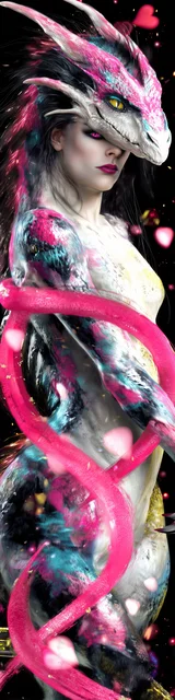 Free dragon bookmark featuring a dragon with a head costume